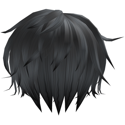 emo spiky layered anime hair in platinum blue gray Roblox item