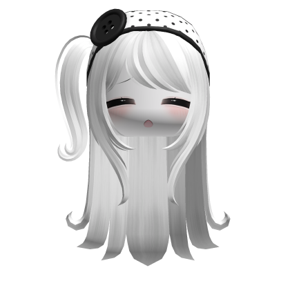 🍀Polka Dot Blush Girl White Headband Combo Roblox item