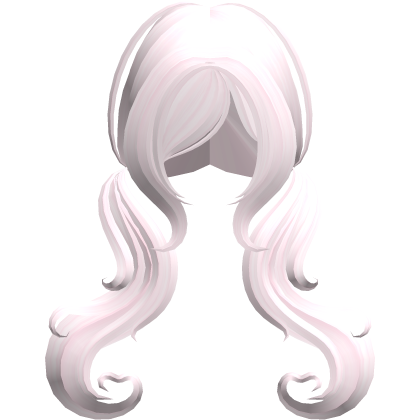 cutesy swirly soft wavy pigtails in pastel pink