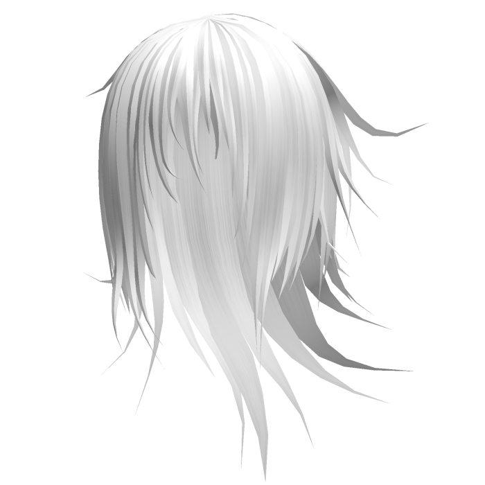 White Emo Vkei Windy Long Model Hair 74. 