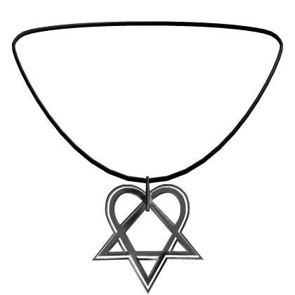 3.0 heartagram necklace in silver Roblox item