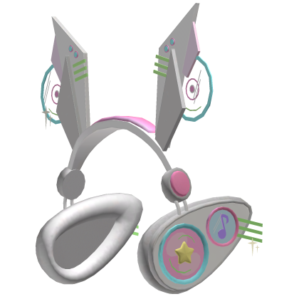Anime Cyber Bunny Headphones Pastel