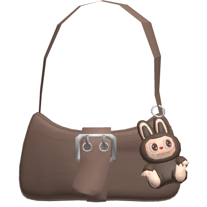 Brown Purse w/ Labubu thumbnail