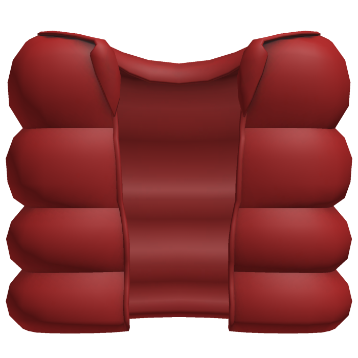 red cozy puffer vest