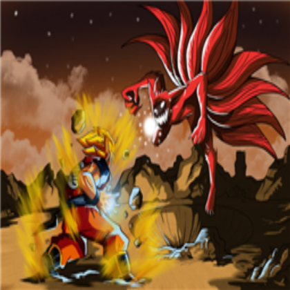 goku_vs_naruto_nine_tails Roblox decal