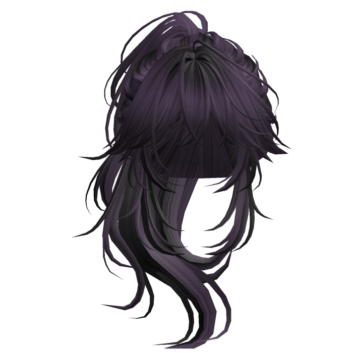Wolfcut Anime Layered Ponytail Purple&Black