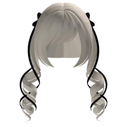 Curly Ribbon Pigtails (Blonde) Roblox item