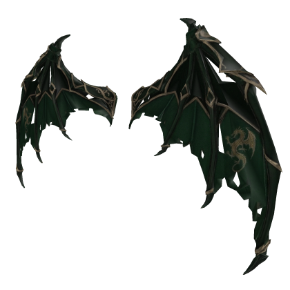 Green Ripped Dragon Warrior Wings
