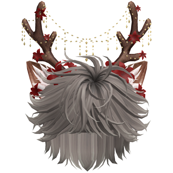 Christmas Messy Hair w/ Antlers