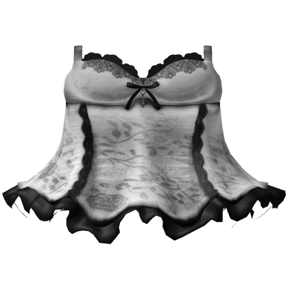 cute black & white gothic lace babydoll dress  Roblox item