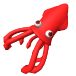 Party Red Squid