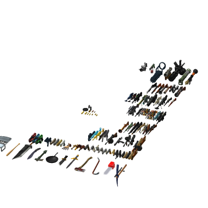 Weapons Pack Shotgun Ammo Rifle Sword Knife 