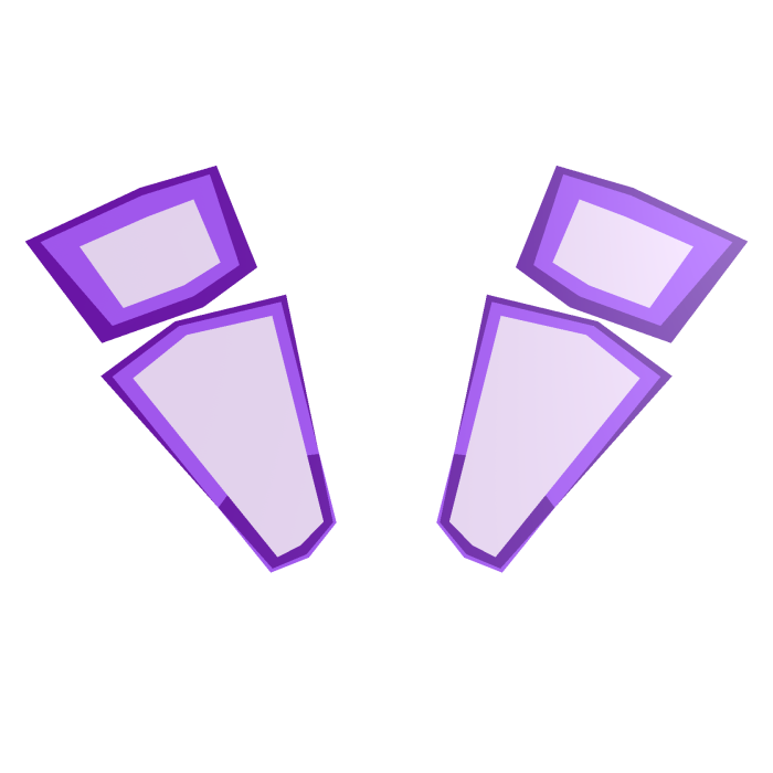 Purple digital blocky butterfly antennae
