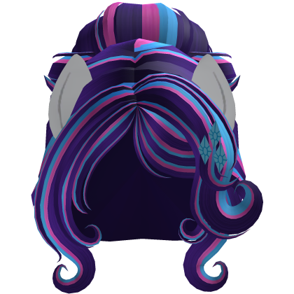 Rarity Hair W/ Pink & Blue Strips MLP Roblox item
