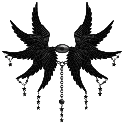 Hair Clip] Black Silver Seraphim Angel Wings | Roblox Item - Rolimon's