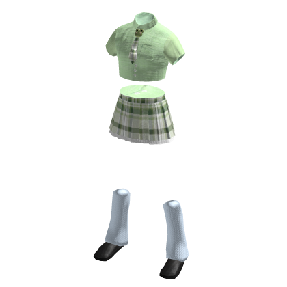 Froggie Anime School Uniform - Green thumbnail