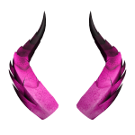 [ 🔥 ] Fuchsia Black Horns [ c2 ]