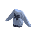 🍀Cute Off Shoulder Sweater (Blue)