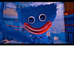 run up stairs to escape funni blue boi