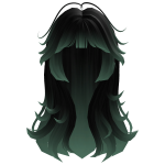 💟Black To Green Anime Girl Hair