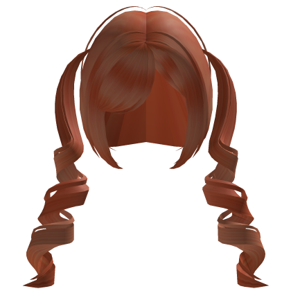 Soft Pigtail curls in Ginger