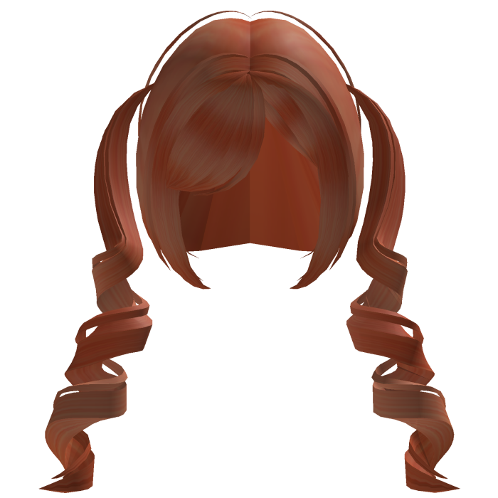 Soft Pigtail curls in Ginger
