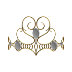 Golden Pearl Heart Tiara 