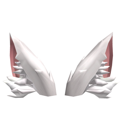 White Pointy Fluffy Ears Roblox item