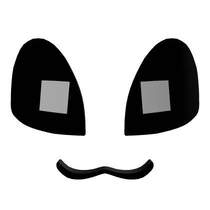 Happy Cat Face Smile Square Eyes 3d