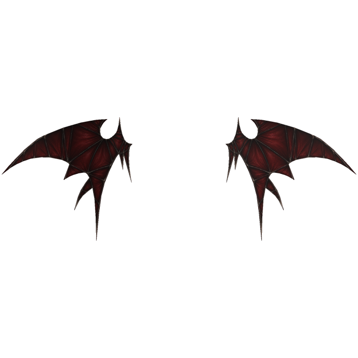 Blood Red Gothic Bat Wings