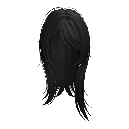 Long Emo Messy Hair (Black) Roblox item