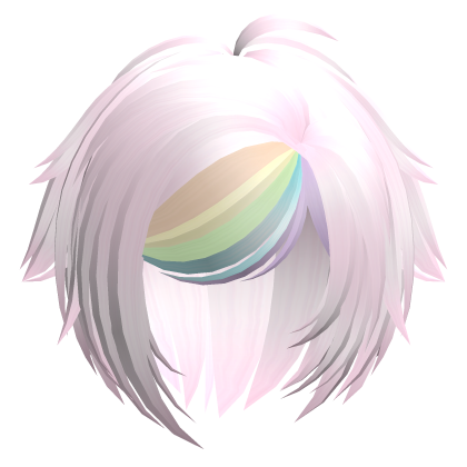 rainbow bangs wispy anime side swept bob Roblox item