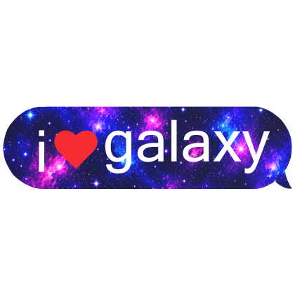 i heart galaxy Text