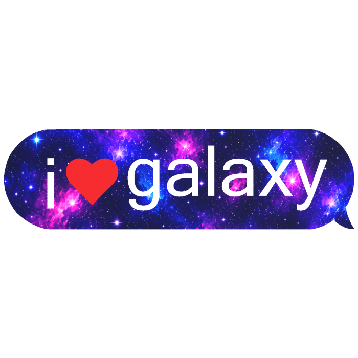 i heart galaxy Text