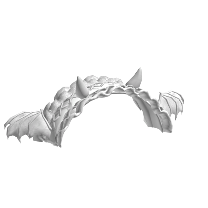 White Horned Bat Lace Goth Emo Vkei Headdress Roblox item