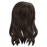 Long Curly 80s Dark Brown Hair