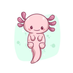Shiny axolotl