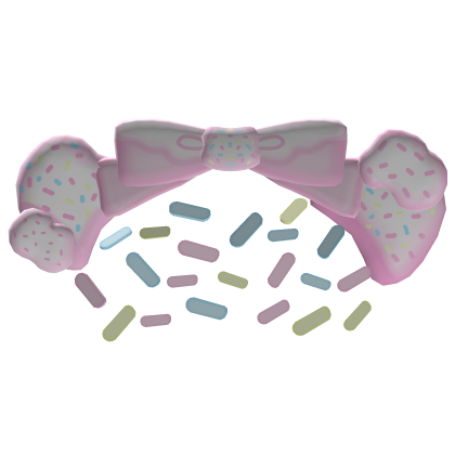 ୨୧ pastel cloud sprinkles bow n ears Roblox item