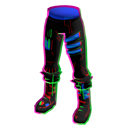 Black + Green Glitch Trousers thumbnail