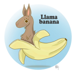 banana and llama