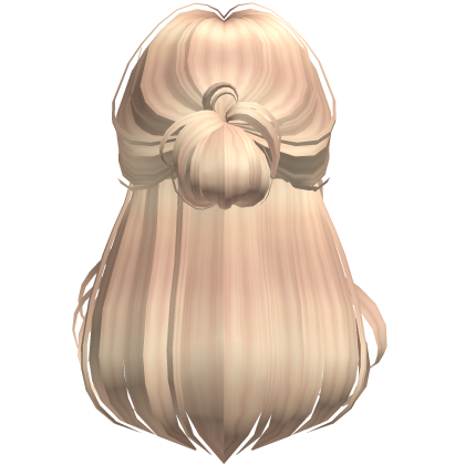 Middle Part Half Up Messy Bun (Blonde)