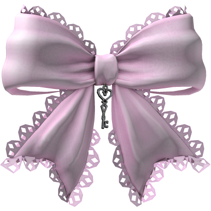 gothic lace heart key bow pink Roblox item