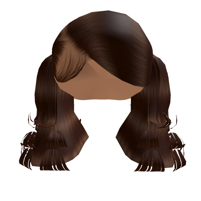 Swoop Pigtails w Curly Ends (Brown)