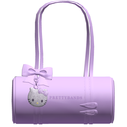 Lavender Kitty Charm Bow Duffle Bag Pretty Purse