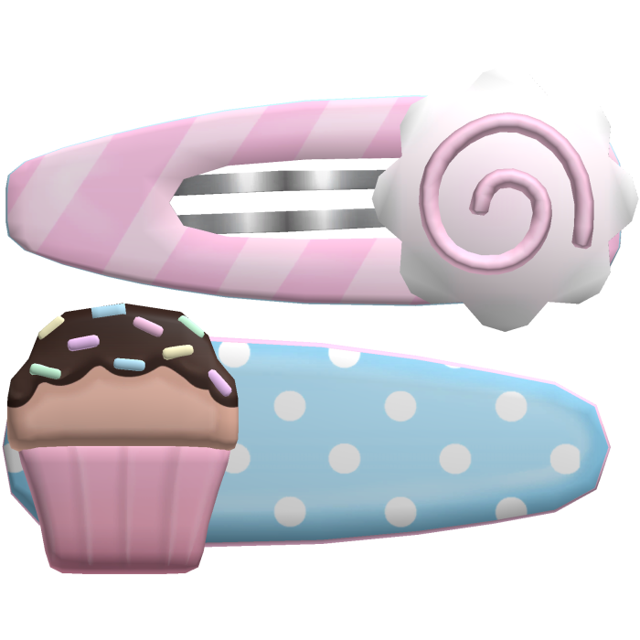 ˚꒰ cute kawaii tweencore muffin swirl hairclips┊♡
