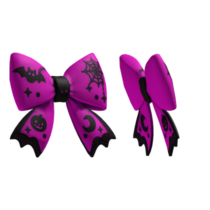Double Bow Chibi halloween Pink