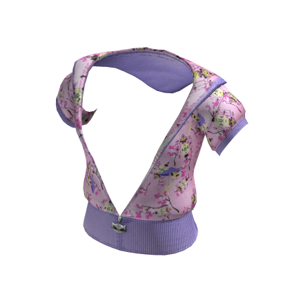 Girly Vintage Funky Zip up | Purple & Pink