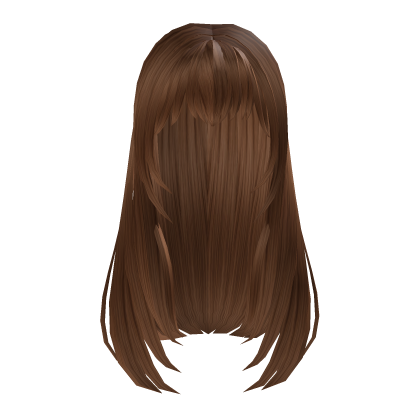 Cute Long Hair With Bangs (Brown)