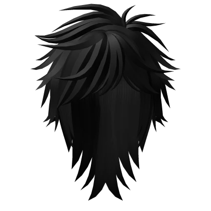 Roblox hair preview for Long Emo Scene Boy Hair in Black