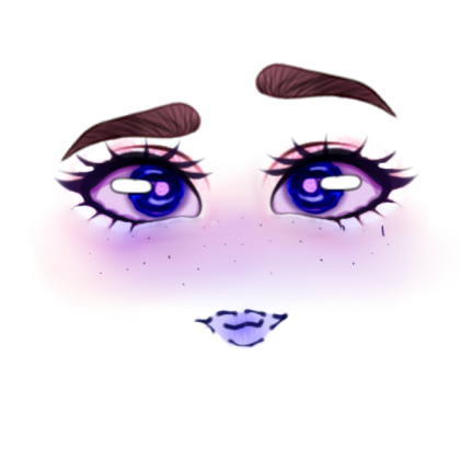 Blue Girl Makeup Roblox decal